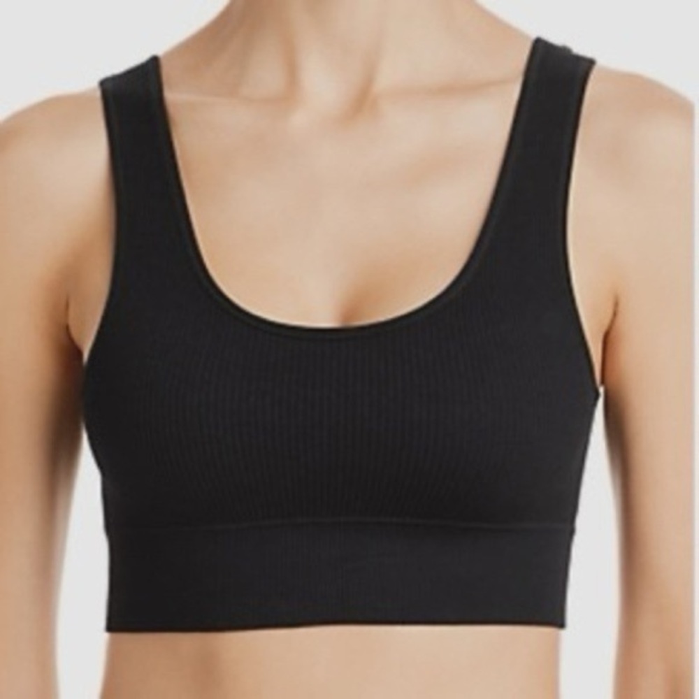 Honeydew Women's Bailey Ribbed Bralette Bra Black Size L/XL
